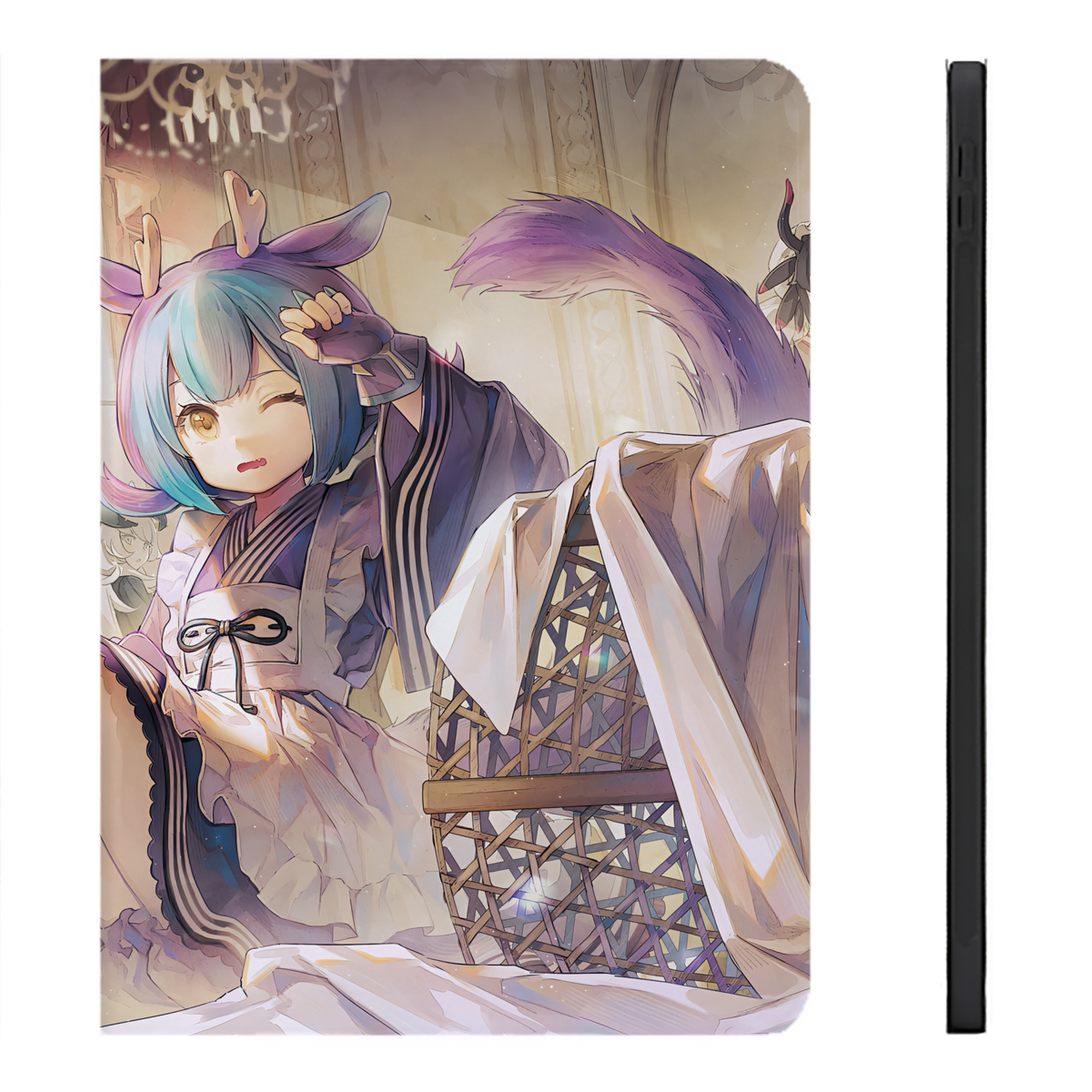 （画像用） 遊☆戯☆王 Yu-Gi-Oh! IPadケース ペンホルダー付き ブックスタイルデザイン